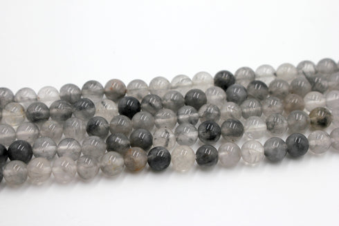Cloudy Quartz Gemstone Beads, 8mm, Round